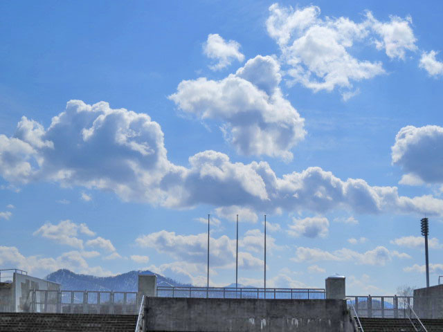真駒内公園、変わった雲