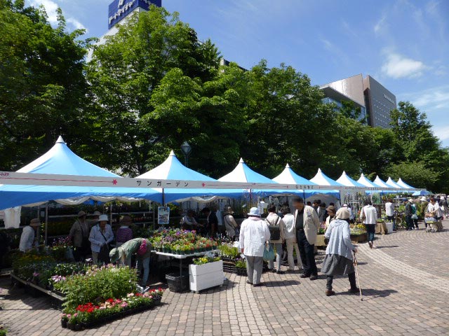 花フェスタ札幌、花市場