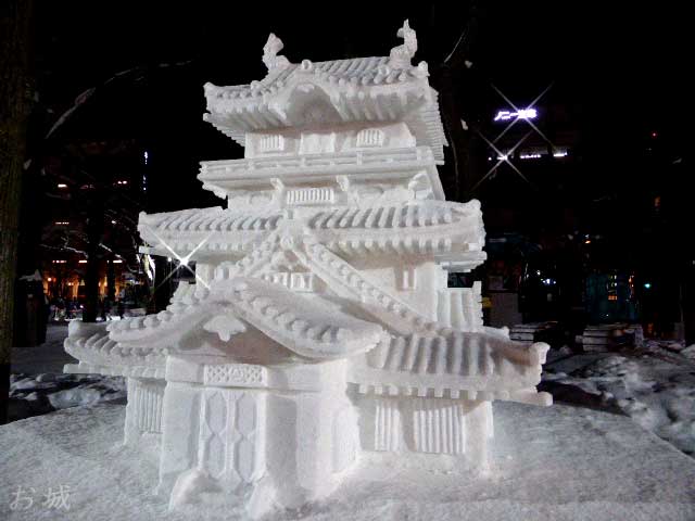 雪像、お城