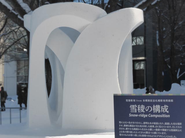 雪像彫刻、雪稜の構成