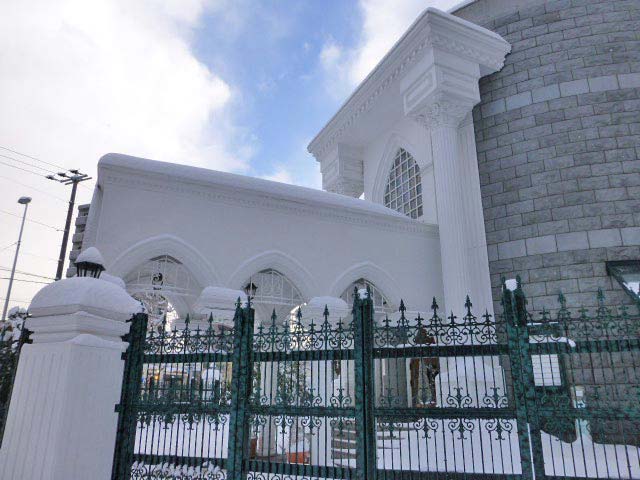 円山公園、雪