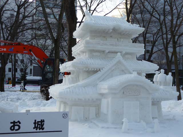 市民広場、雪像