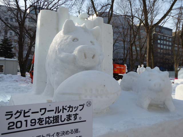 市民広場、雪像