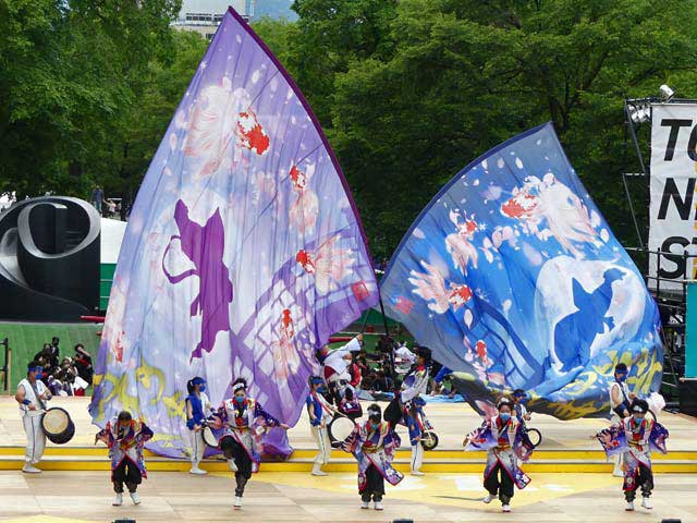 夜桜金魚とまこまいJAPAN with 風雪太鼓