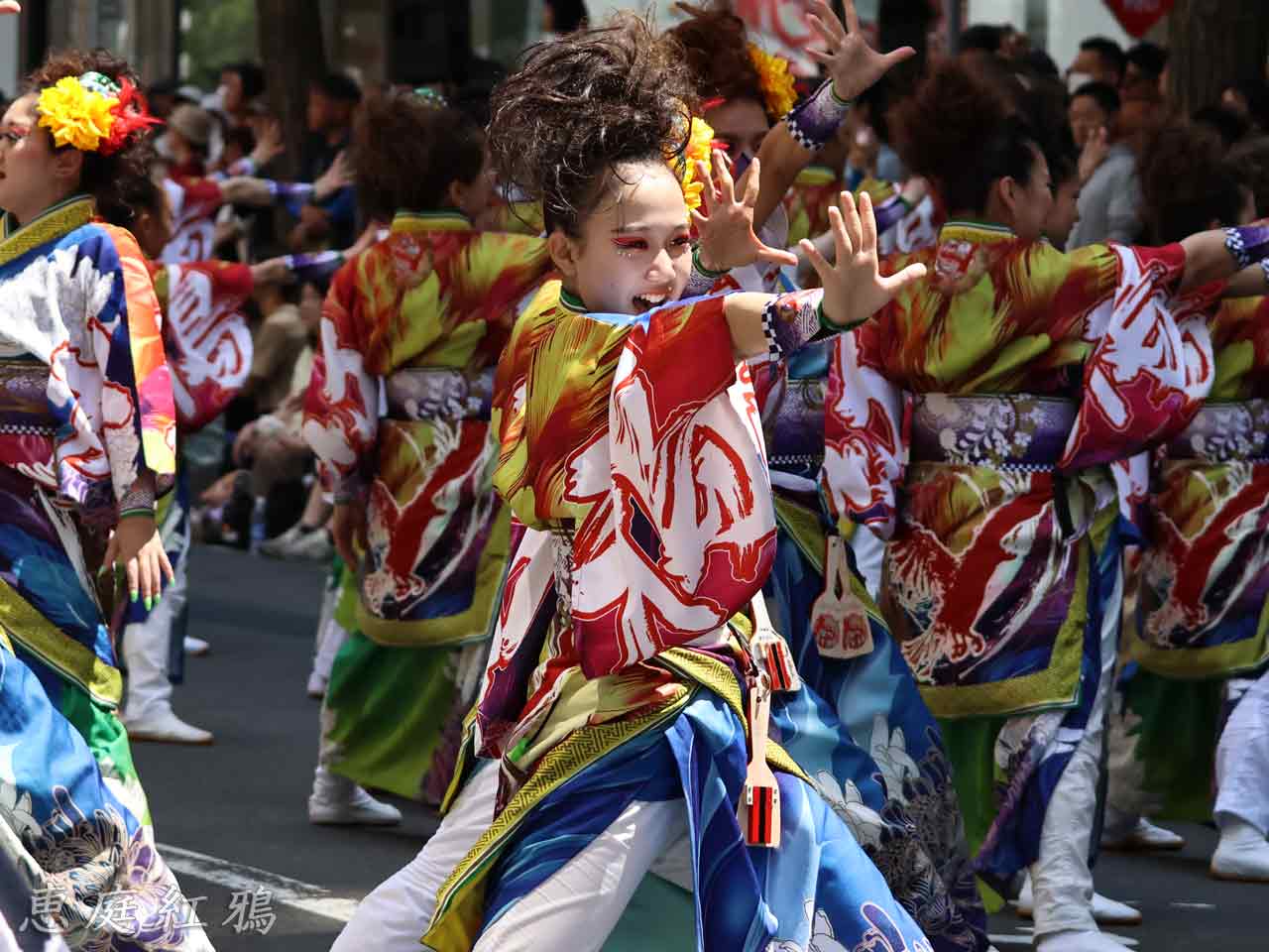 恵庭紅鴉、演舞