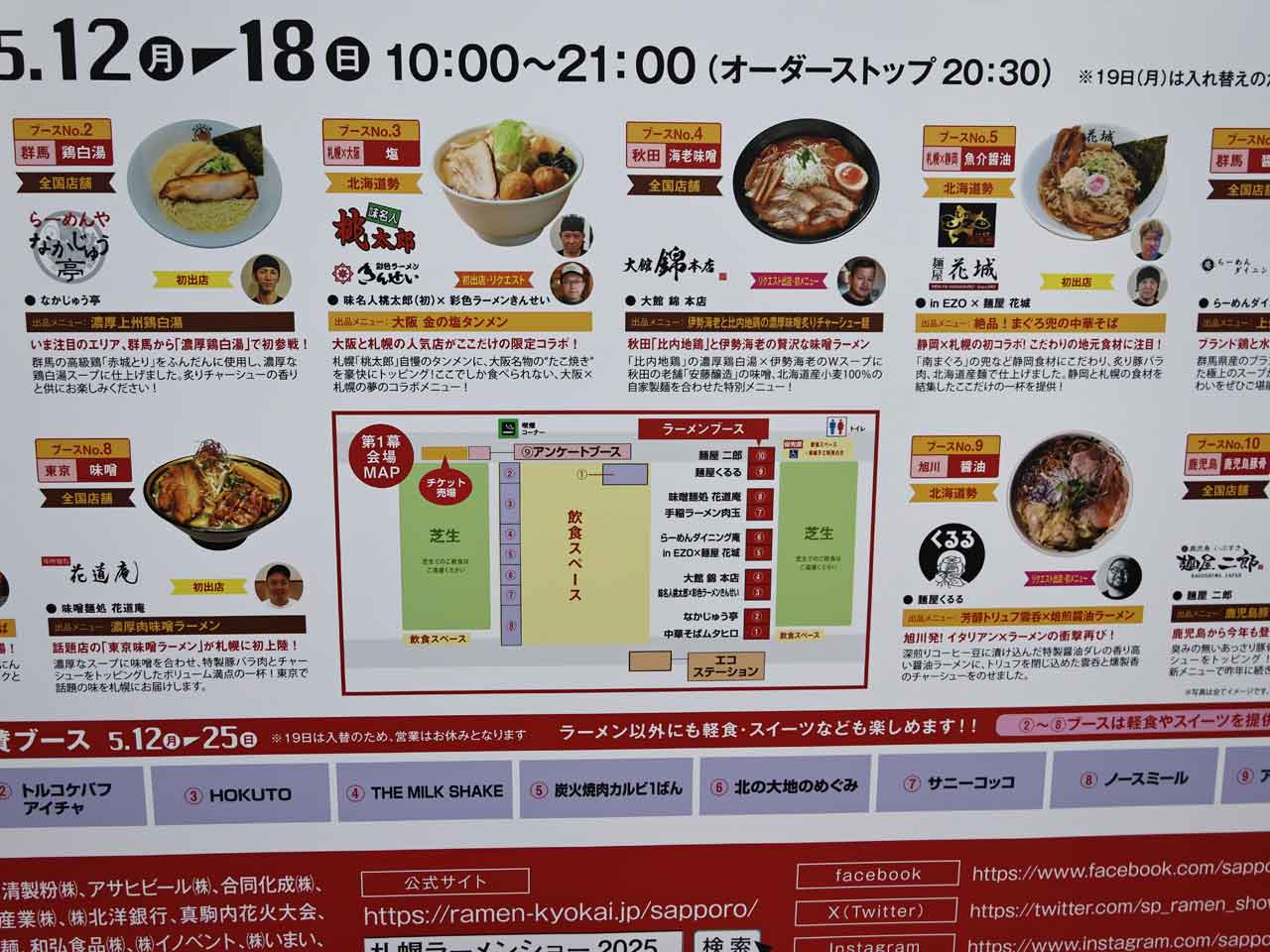 札幌ラーメンショー、案内図
