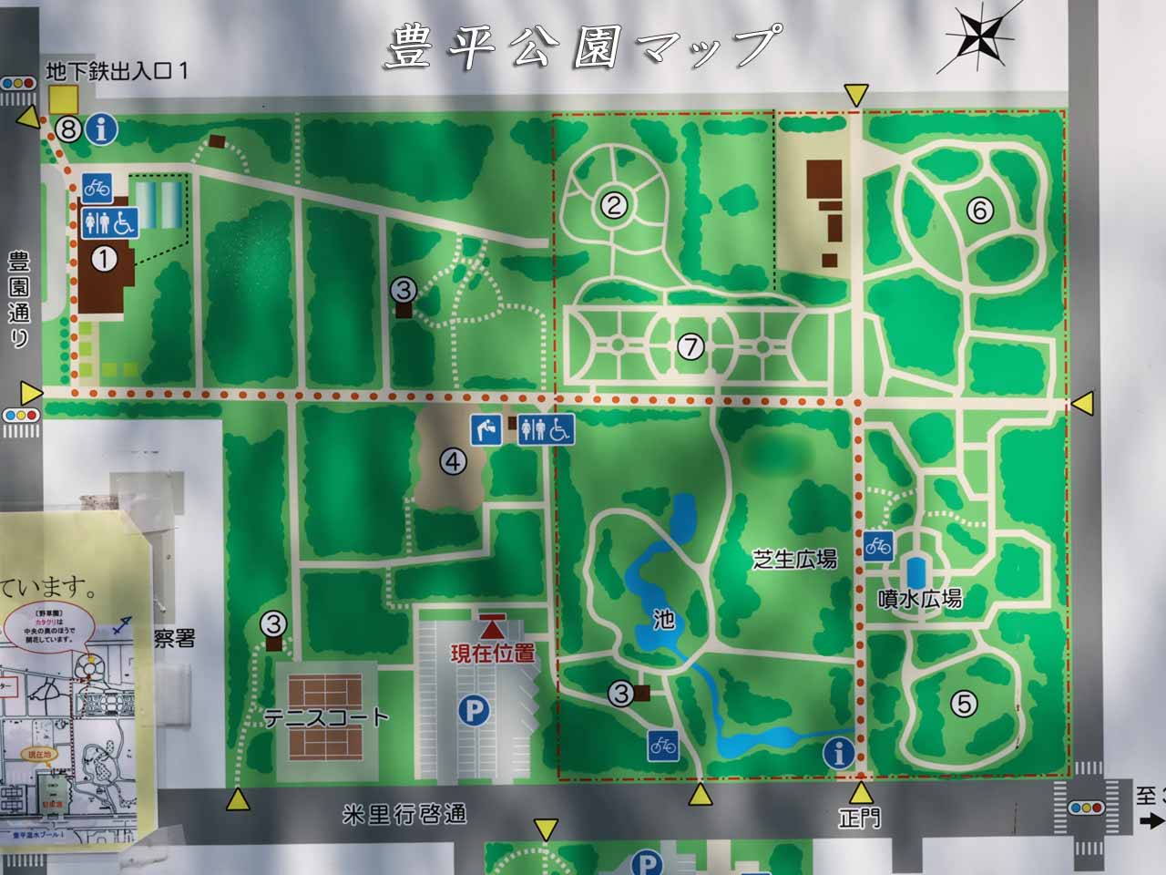 豊平公園､園内マップ