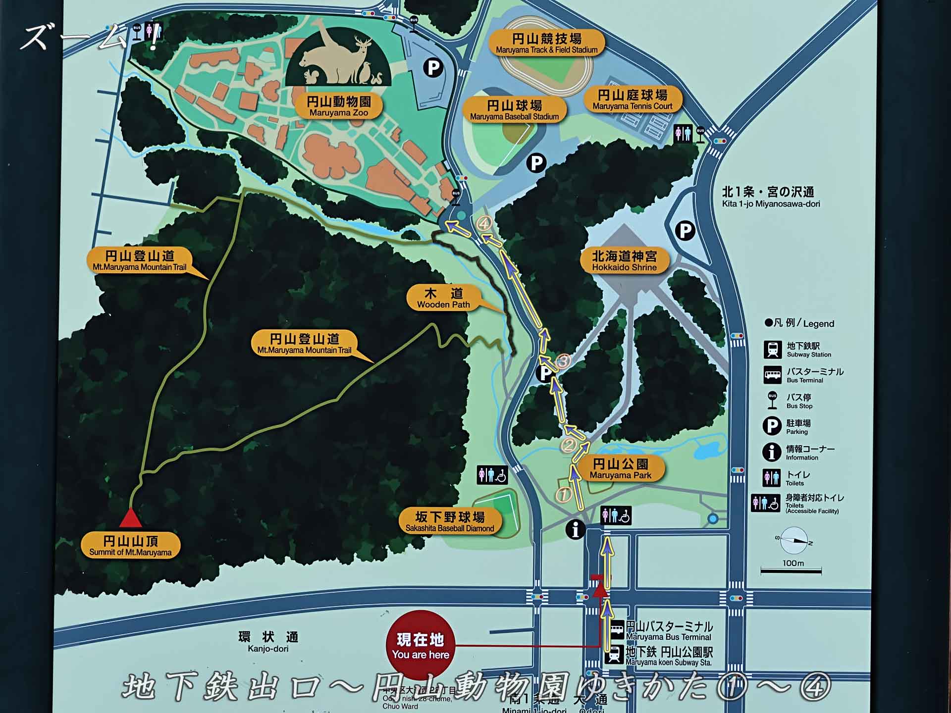 マップ黄色い矢印