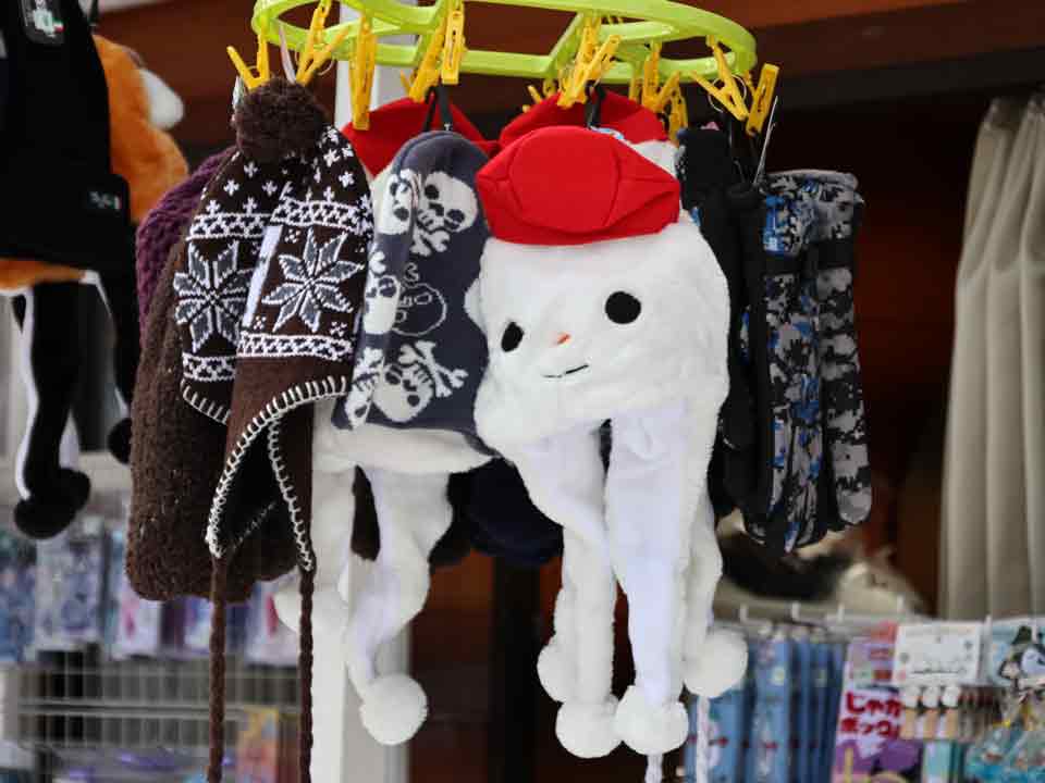 オフィシャルショップ：暖かいニット帽子、手袋