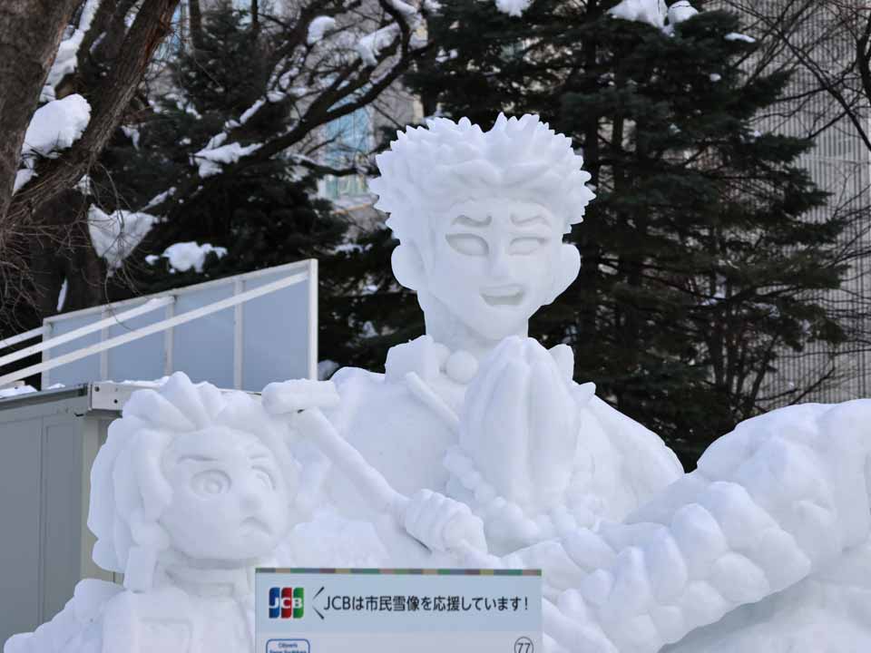 小雪像：2026冬季五輪日本代表を応援