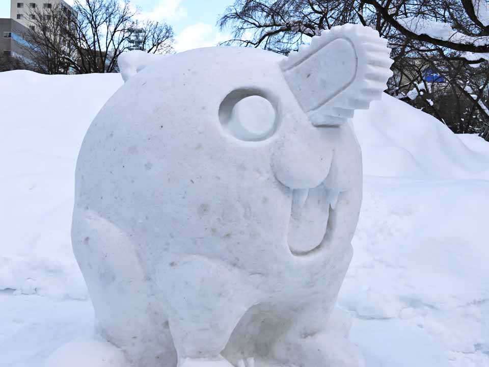 小雪像：雪原の相棒